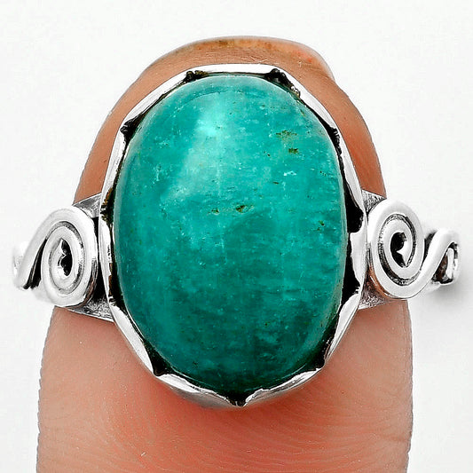 Natural Paraiba Amazonite Ring size-8 R-1315 SDR171090