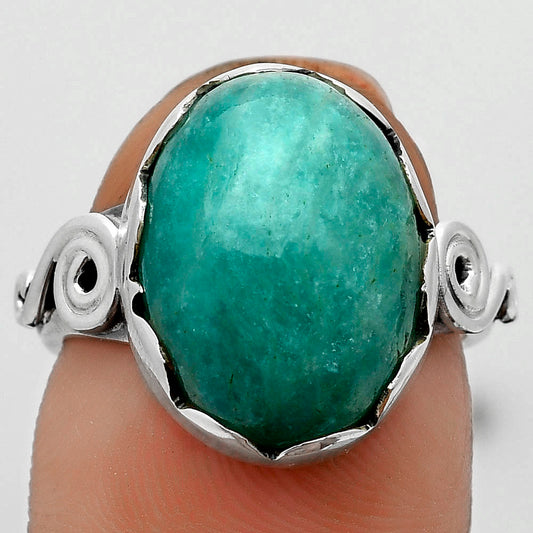 Natural Paraiba Amazonite Ring size-7 R-1315 SDR171103
