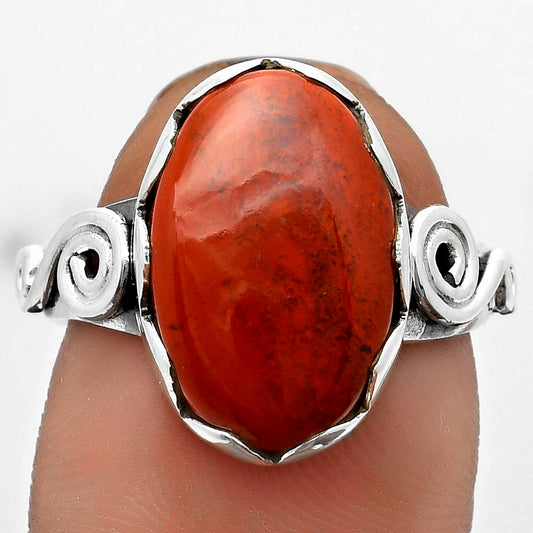 Natural Red Moss Agate Ring size-7 R-1315 SDR171110