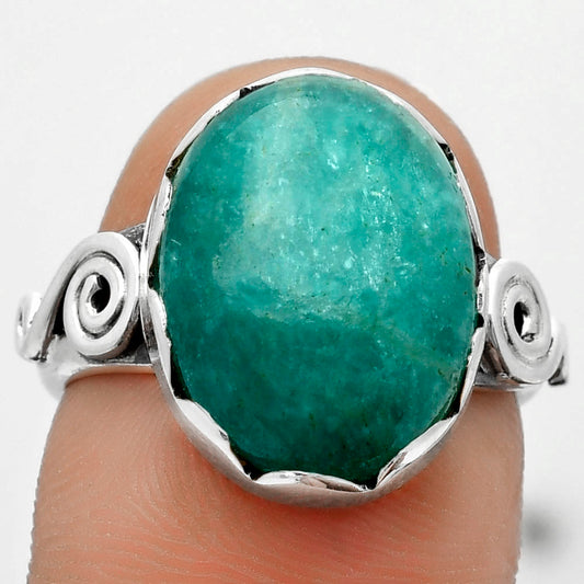 Natural Paraiba Amazonite Ring size-7 R-1315 SDR171121