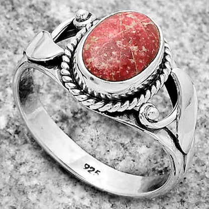 Natural Pink Thulite - Norway Ring size-7.5 R-1405 SDR171178