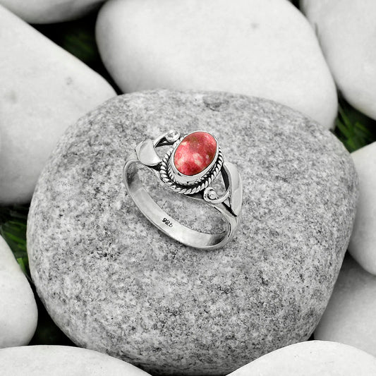 Natural Pink Thulite - Norway Ring size-8.5 R-1405 SDR171200