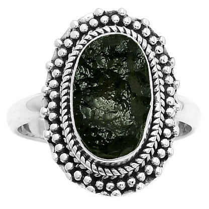 Natural Tektite Rough - Greek Ring size-8 R-1332 SDR171421