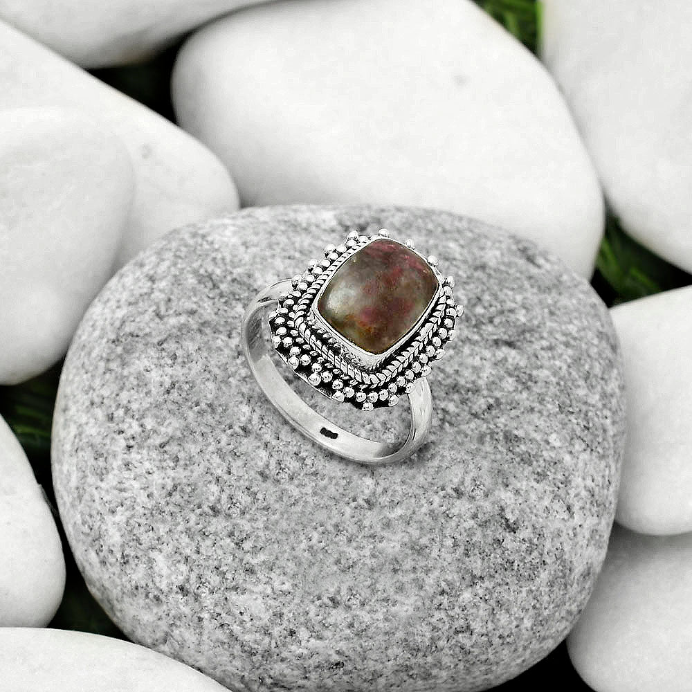 Natural Tourmaline Quartz Ring size-7 R-1332 SDR171436