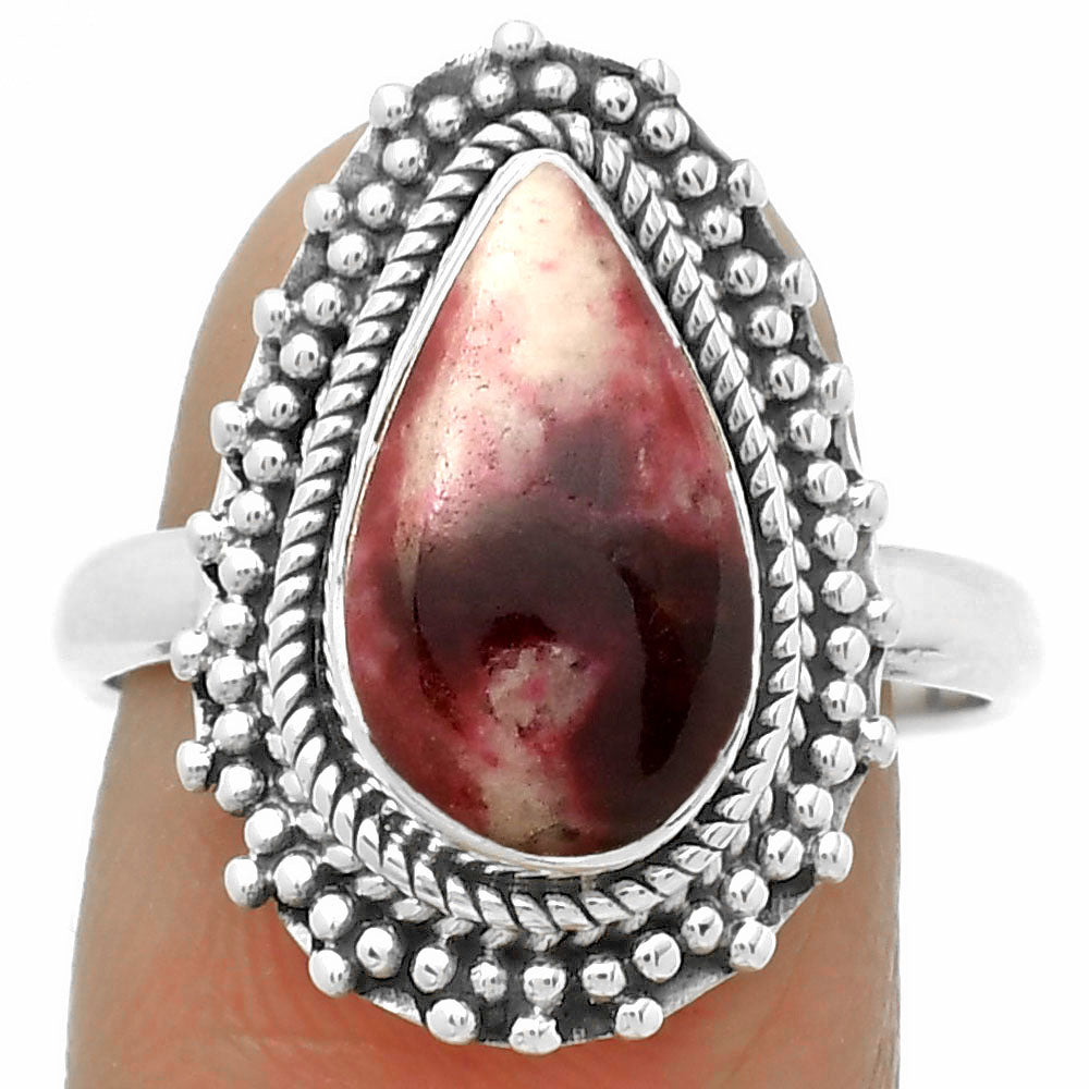 Natural Pink Thulite - Norway Ring size-8 R-1332 SDR171437