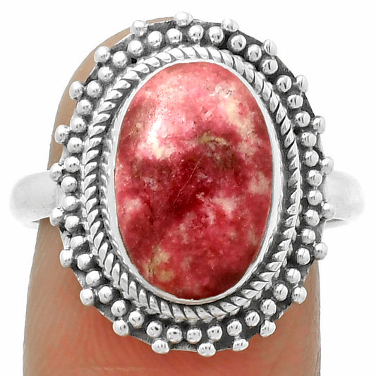 Natural Pink Thulite - Norway Ring size-8.5 R-1332 SDR171438