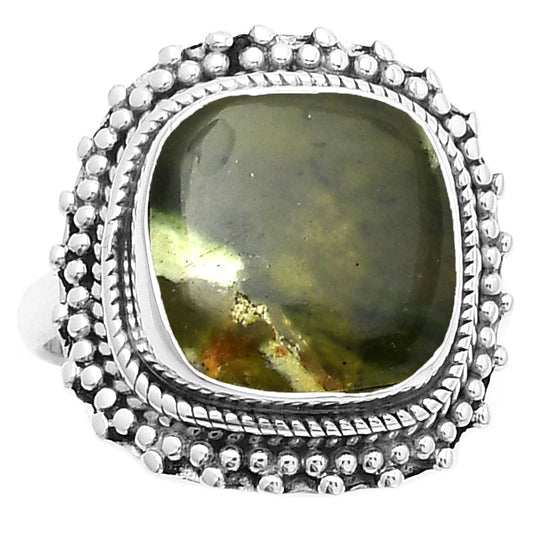 Natural Chrome Chalcedony Ring size-8 R-1332 SDR171443