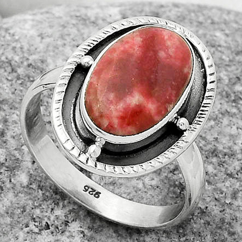 Natural Pink Thulite - Norway Ring size-9 R-1595 SDR171514