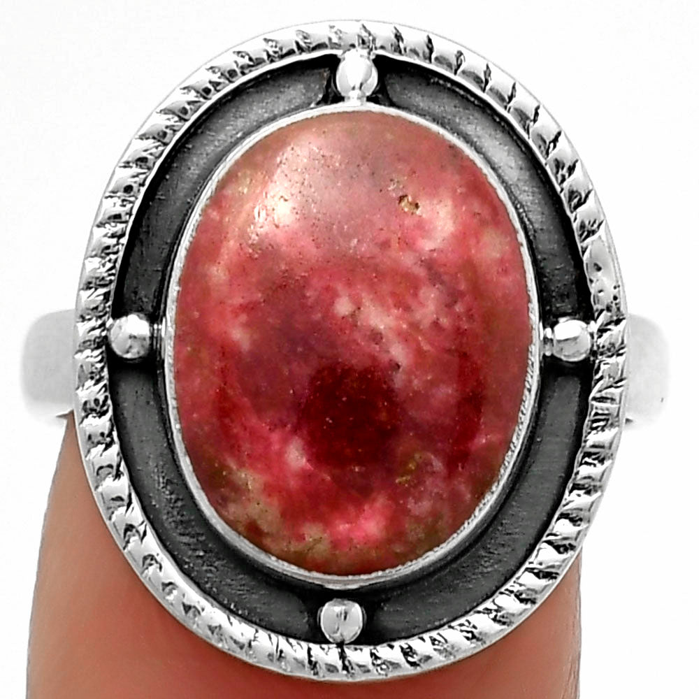 Natural Pink Thulite - Norway Ring size-8 R-1595 SDR171518