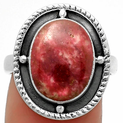 Natural Pink Thulite - Norway Ring size-8 R-1595 SDR171518