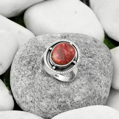 Natural Pink Thulite - Norway Ring size-8 R-1595 SDR171518