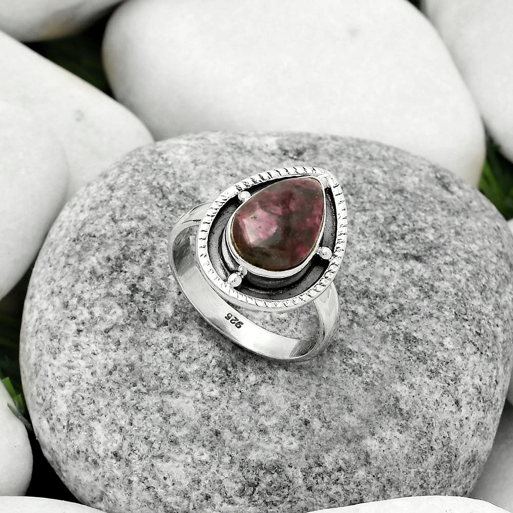 Natural Tourmaline Quartz Ring size-7.5 R-1595 SDR171530