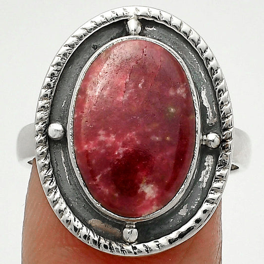 Natural Pink Thulite - Norway Ring size-8 R-1595 SDR171541