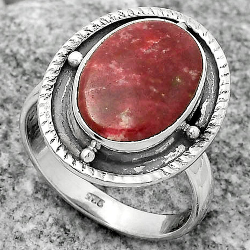 Natural Pink Thulite - Norway Ring size-8 R-1595 SDR171541