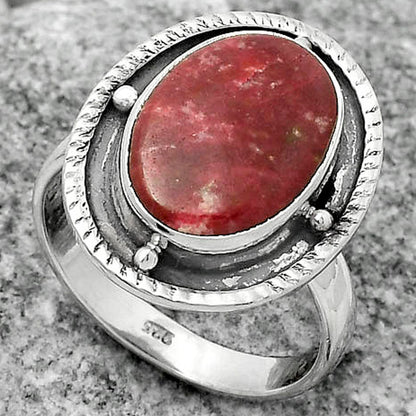 Natural Pink Thulite - Norway Ring size-8 R-1595 SDR171541