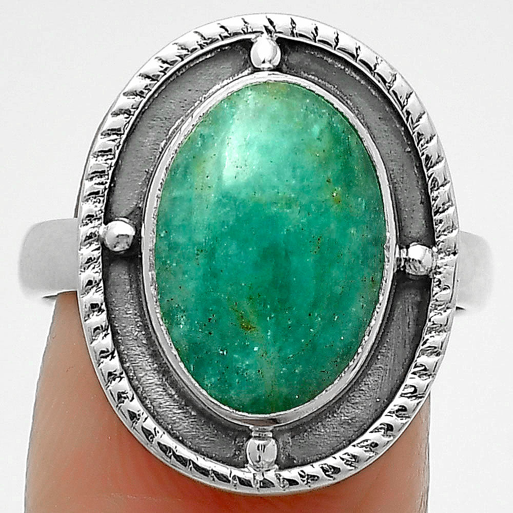 Natural Paraiba Amazonite Ring size-8 R-1595 SDR171547