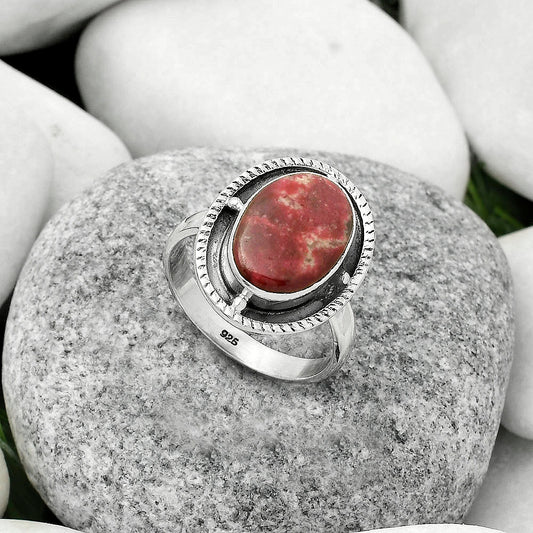 Natural Pink Thulite - Norway Ring size-9 R-1595 SDR171555