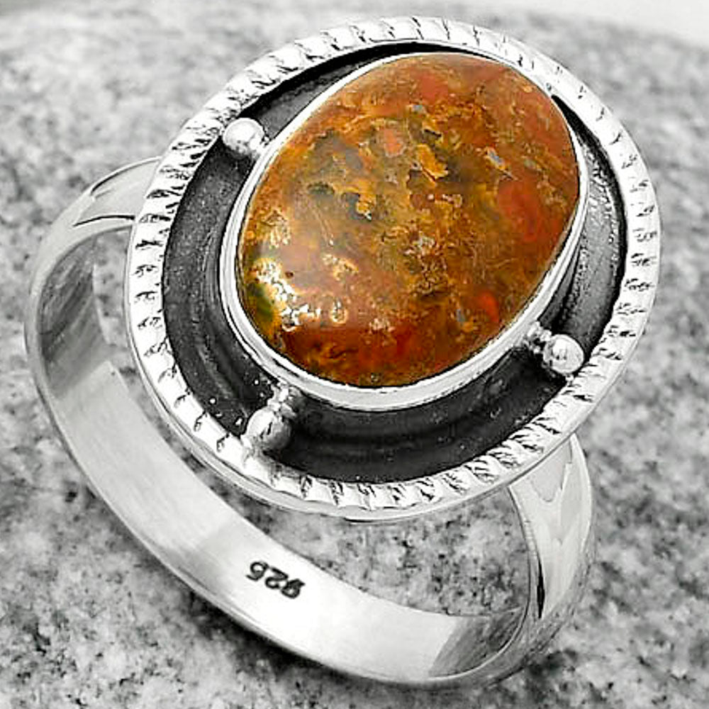 Natural Rare Cady Mountain Agate Ring size-9 R-1595 SDR171556