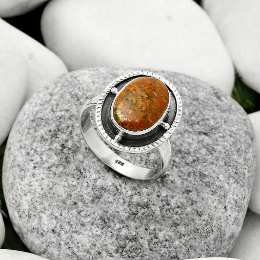 Natural Rare Cady Mountain Agate Ring size-9 R-1595 SDR171556
