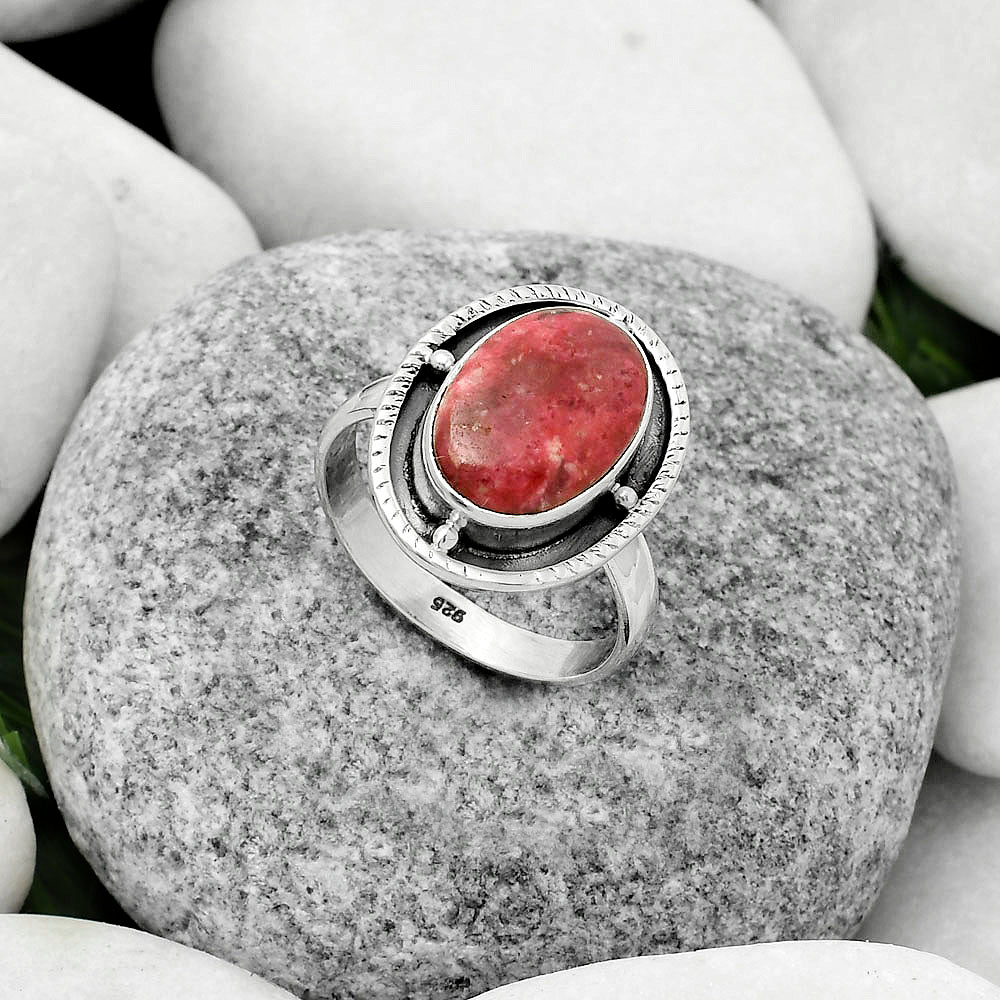 Natural Pink Thulite - Norway Ring size-9 R-1595 SDR171558