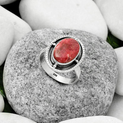 Natural Pink Thulite - Norway Ring size-9 R-1595 SDR171558