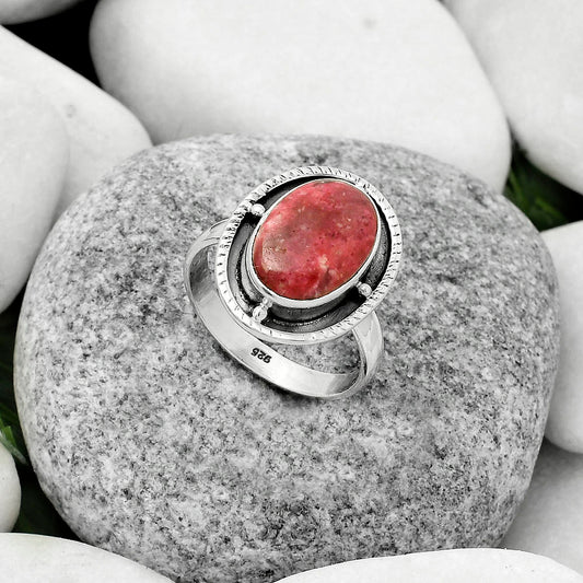 Natural Pink Thulite - Norway Ring size-9 R-1595 SDR171558