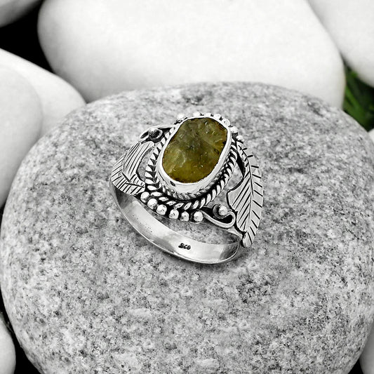 Natural Rare Kornerupine Rough Ring size-7.5 R-1272 SDR171663