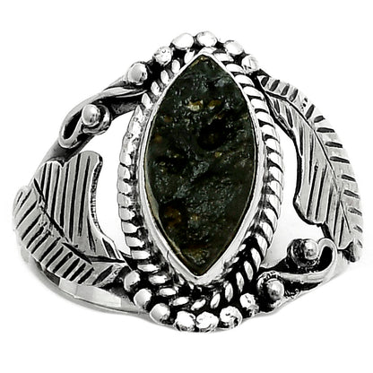 Natural Tektite Rough - Greek Ring size-8 R-1272 SDR171675