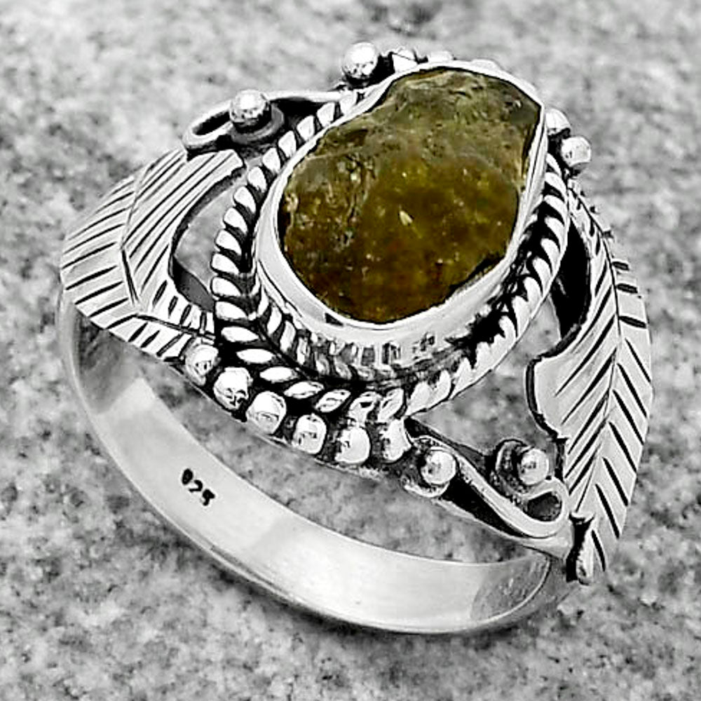 Natural Rare Kornerupine Rough Ring size-7 R-1272 SDR171678