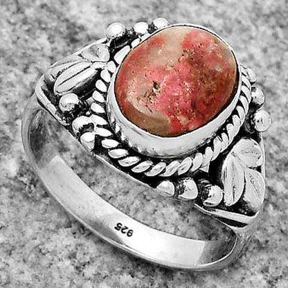 Natural Pink Thulite - Norway Ring size-7 R-1300 SDR171714