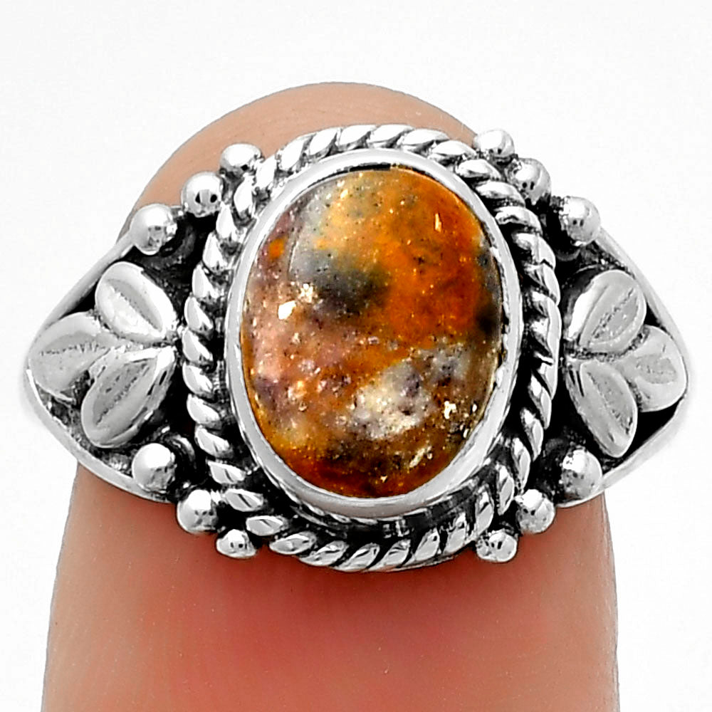 Natural Indian Blanket Jasper Ring size-7.5 R-1300 SDR171736