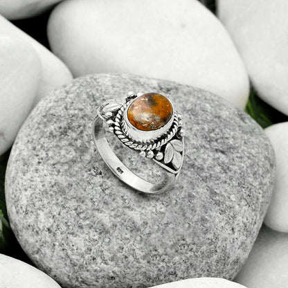 Natural Indian Blanket Jasper Ring size-7.5 R-1300 SDR171736