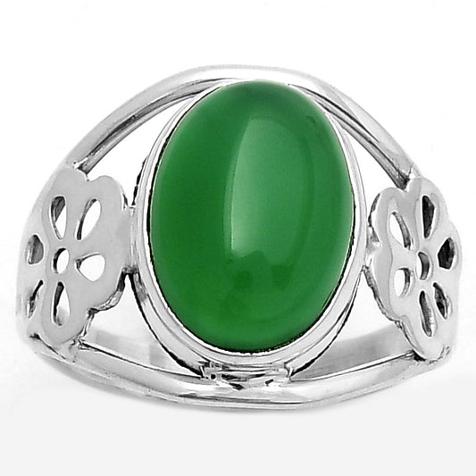 Natural Green Onyx Ring size-9.5 R-1497 SDR172105