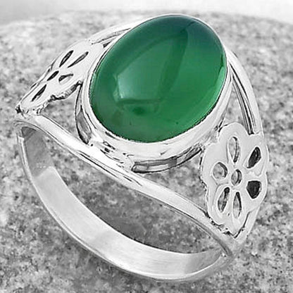 Natural Green Onyx Ring size-9.5 R-1497 SDR172105