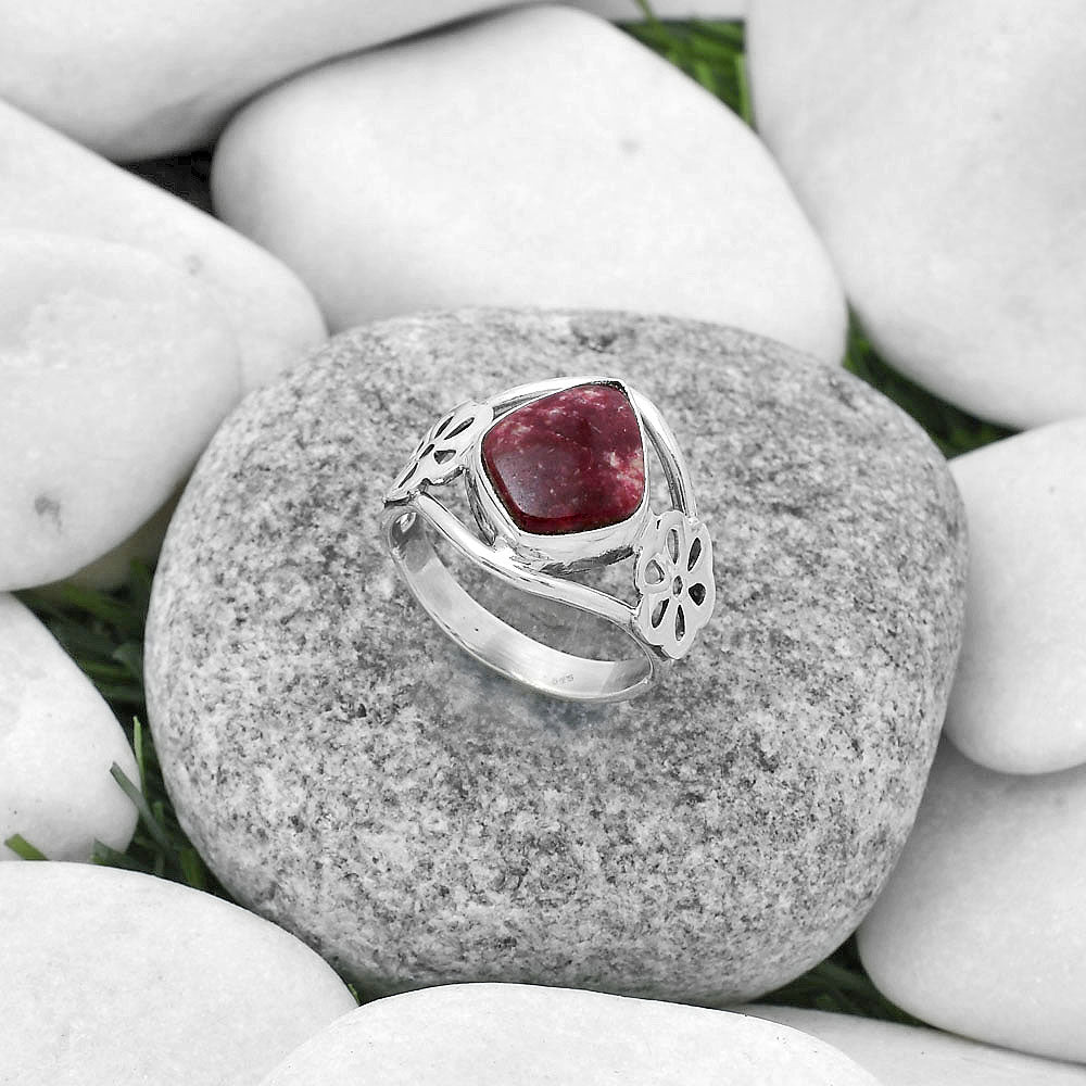 Natural Pink Thulite - Norway Ring size-8 R-1497 SDR172119