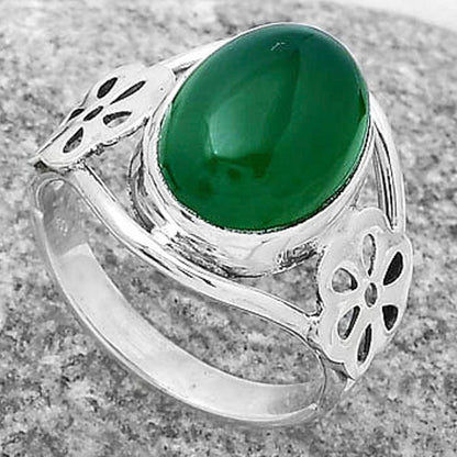 Natural Green Onyx Ring size-8 R-1497 SDR172124