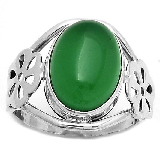 Natural Green Onyx Ring size-7.5 R-1497 SDR172131