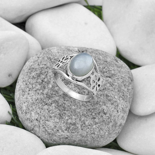 Natural Srilankan Moonstone Ring size-9 R-1497 SDR172138