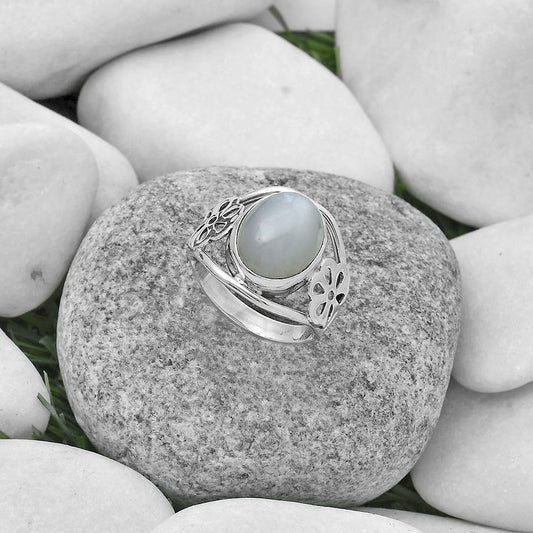 Natural Srilankan Moonstone Ring size-7.5 R-1497 SDR172140