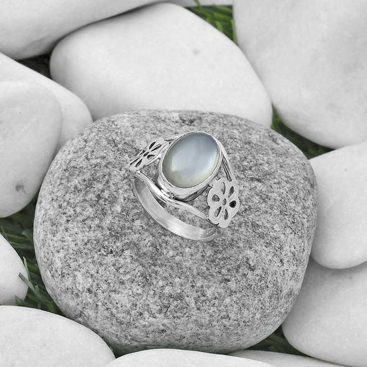 Natural Srilankan Moonstone Ring size-7.5 R-1497 SDR172141