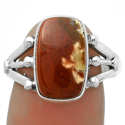 Natural Red Moss Agate Ring size-8.5 R-1003 SDR172202