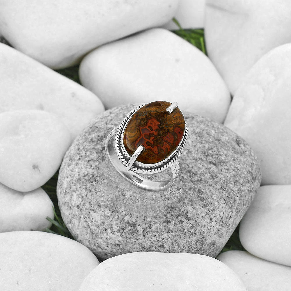 Natural Rare Cady Mountain Agate Ring size-9 R-1635 SDR172253