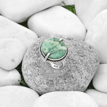Natural Larsonite Jasper Ring size-8 R-1635 SDR172257