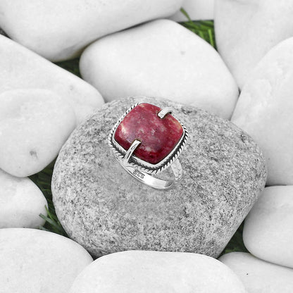 Natural Pink Thulite - Norway Ring size-8.5 R-1635 SDR172271