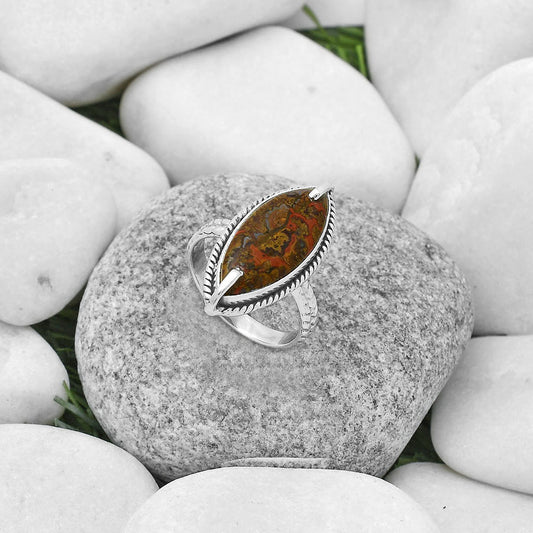 Natural Rare Cady Mountain Agate Ring size-8 R-1635 SDR172274