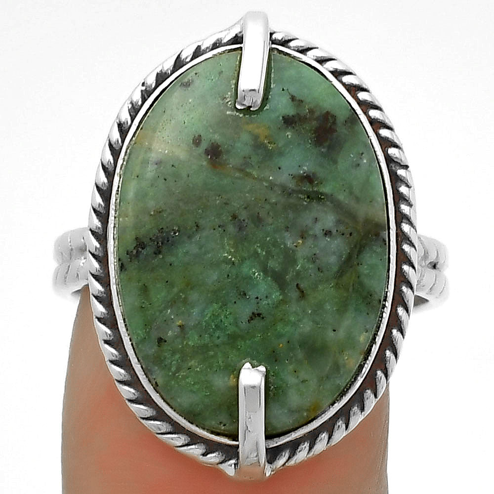 Natural Larsonite Jasper Ring size-9 R-1635 SDR172275