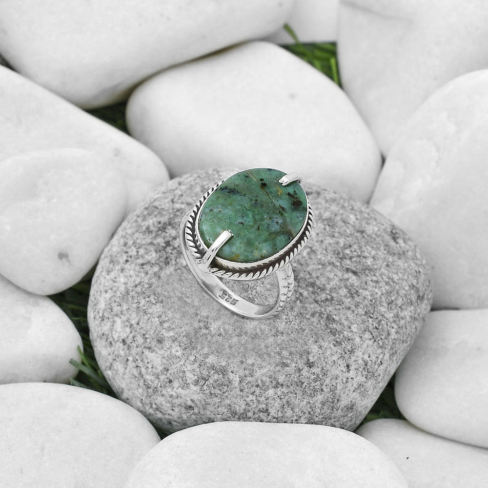 Natural Larsonite Jasper Ring size-9 R-1635 SDR172275
