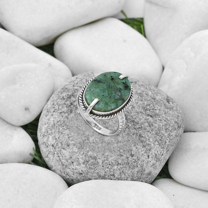 Natural Larsonite Jasper Ring size-9 R-1635 SDR172275