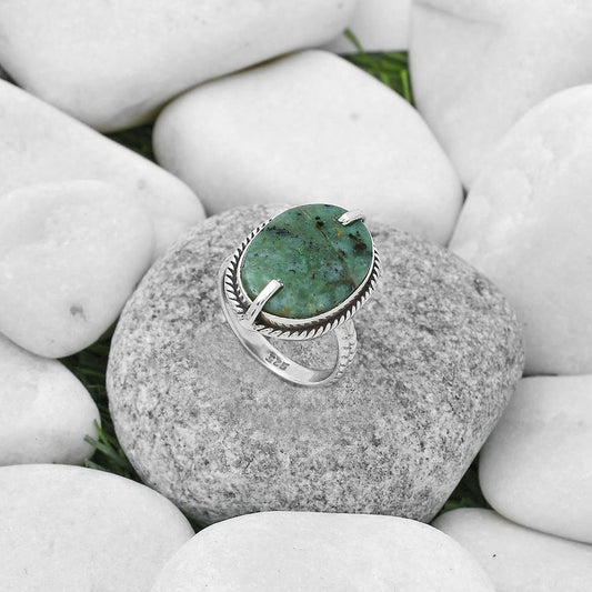Natural Larsonite Jasper Ring size-9 R-1635 SDR172275