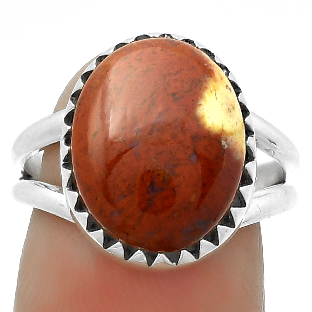 Natural Red Moss Agate Ring size-7 R-1210 SDR172339